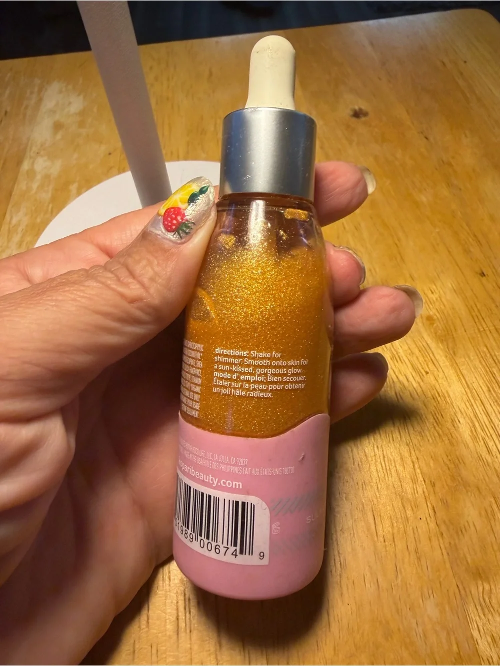 Kopari Coconut Body Glow Oil — Gold Shimmer & Pink Label